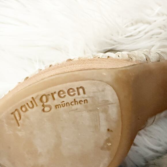 PAUL GREEN | Tacey Metallic Perforated Leather
Peep Toe Ankle Booties | 6 (3.5) - Picture 11 of 12